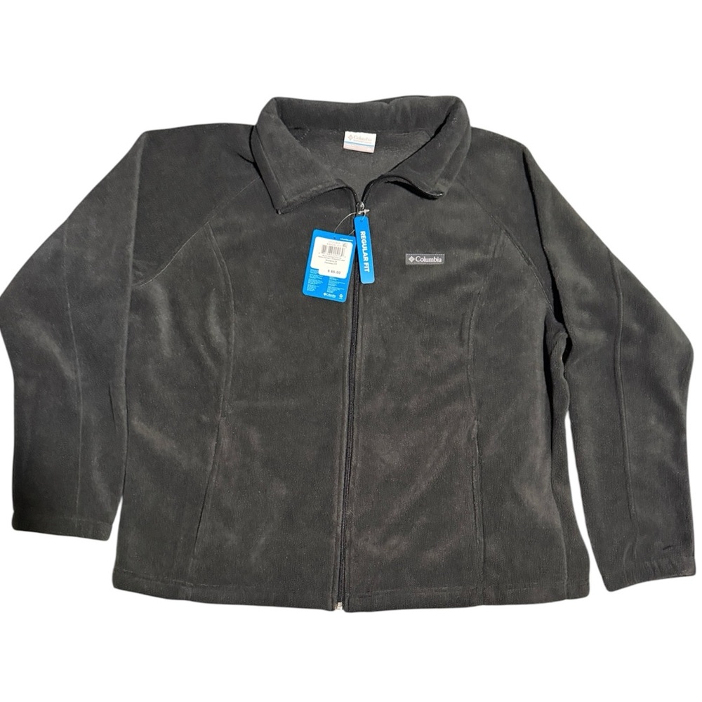 Columbia Women’s sherpa black zip jacket 2X